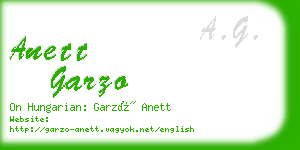 anett garzo business card